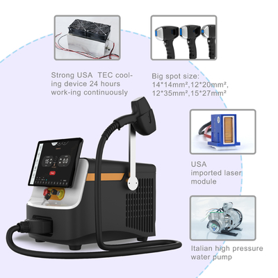 Máquina de depilación láser médica portátil 808nm-810nm CE aprobada