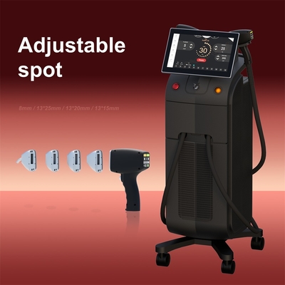 Máquina profesional de depilación de diodos láser de 1800W 808nm con tamaño de punto intercambiable