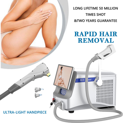 Máquina portátil de depilación por láser de fibra / Diodo 808 Máquina láser para salón de belleza