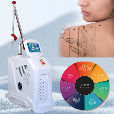4 longitudes de onda Nd YAG Q Switch Máquina láser de eliminación de tatuajes estilo estacionario