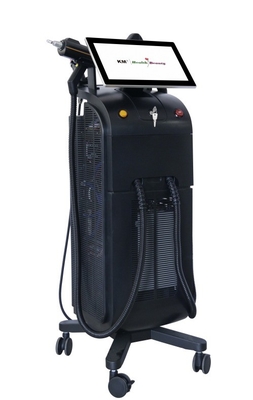 Máquina láser de eliminación de vello multifuncional OPT IPL RF ND YAG con pantalla táctil de 15 pulgadas