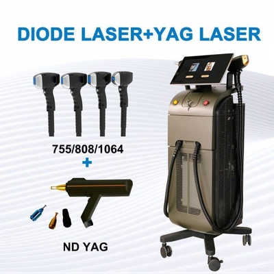 Máquina de belleza multifuncional personalizada 808nm Q con láser Nd YAG para aclarar la piel