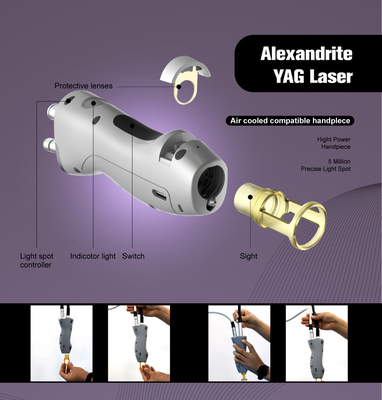 Largo tamaño de la vela láser alexandrite depilación de pelo blanco REMOVAL 2000w alexandrite dispositivo láser