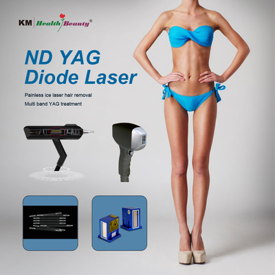 Máquina de diodo láser portátil y estacionaria de eliminación de tatuajes 810nm 808nm Q-Switched ND Yag Diodo láser 810nm
