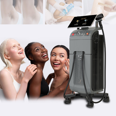 Diodo de hielo de titanio Laser Epilador depilación de la máquina de depilación para la venta con 3 longitudes de onda 755 808 1064nm Todos los tipos de piel